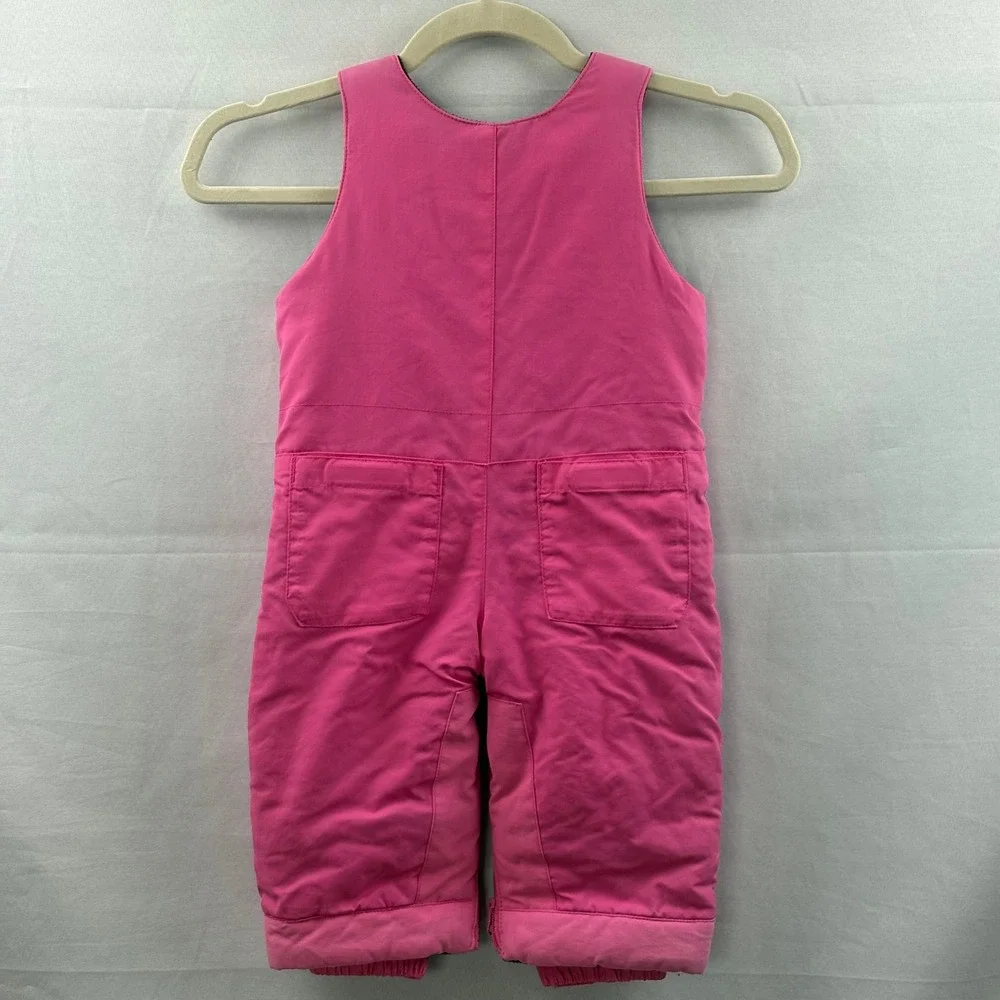 The Childrens Place Pink Snow Bib Overalls 12mo. Insulated Winter Warm Cozy Play